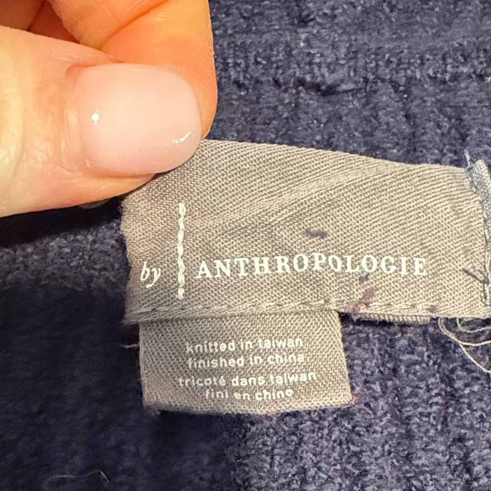 Anthropologie - Navy Knit oversized Sweater - Picture 2 of 4
